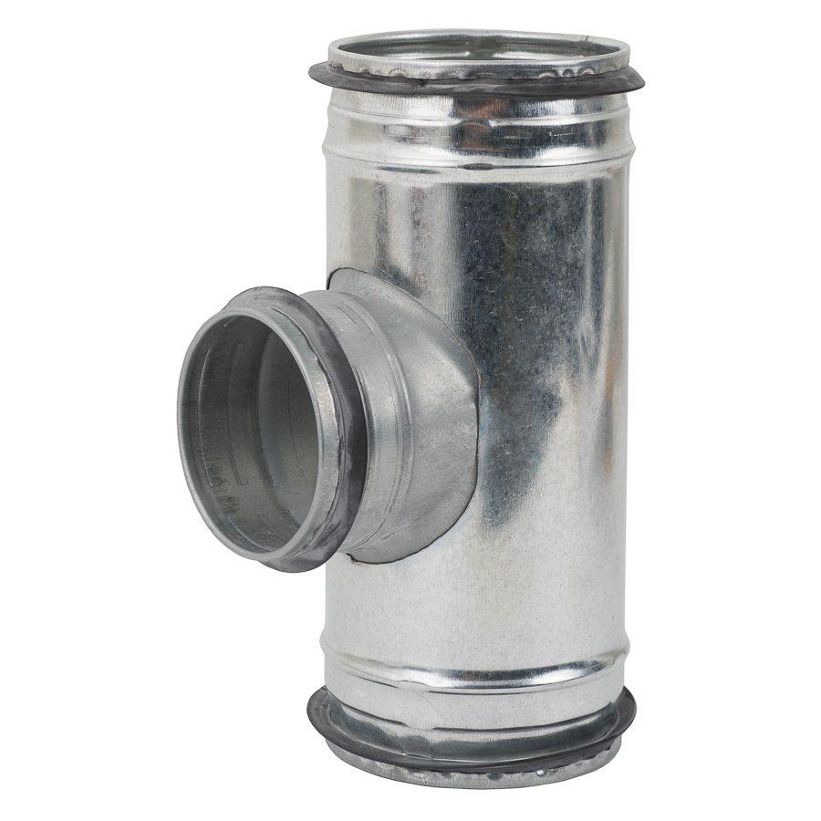 T-joint metal, Ø200-Ø160mm with rubber, extruded