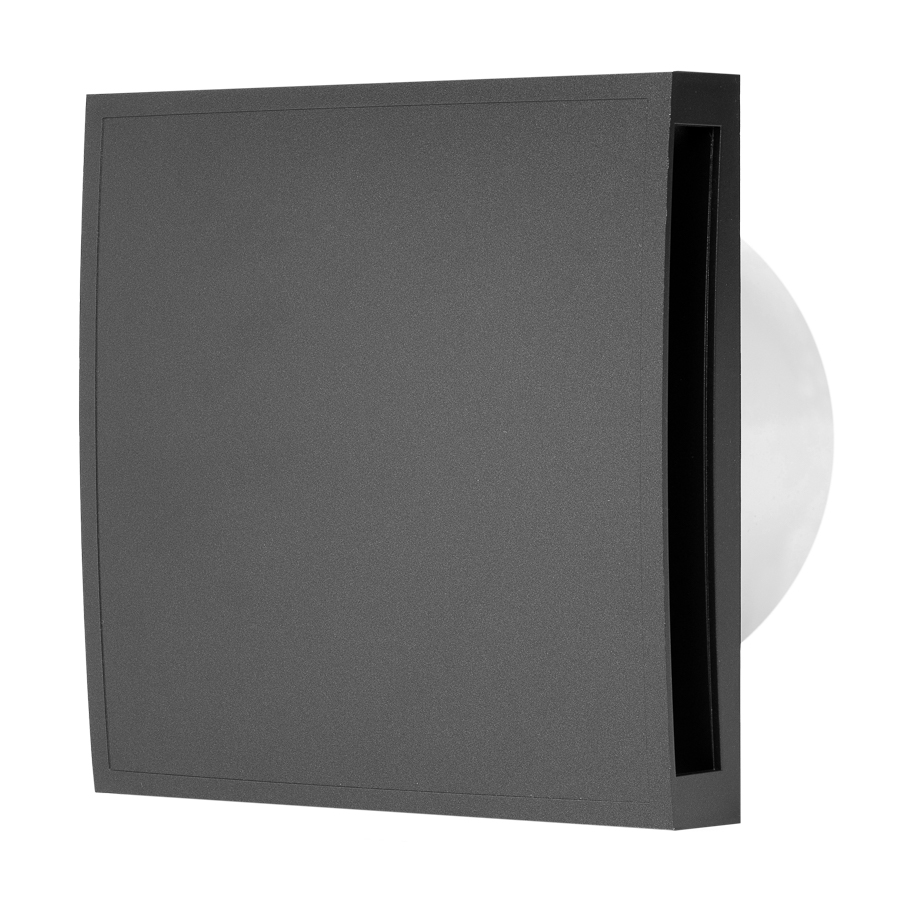 electric fan E-EXTRA, Ø125mm with cover, timer, humidity sensor, anthracite